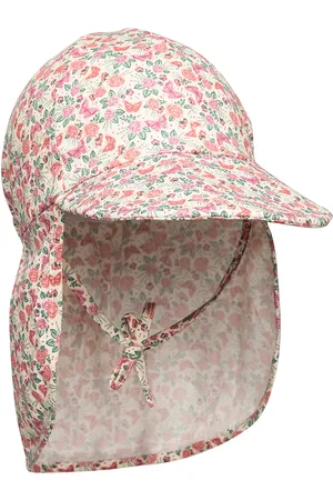 Melton Cap W/Neck & Tie W/Print Pink