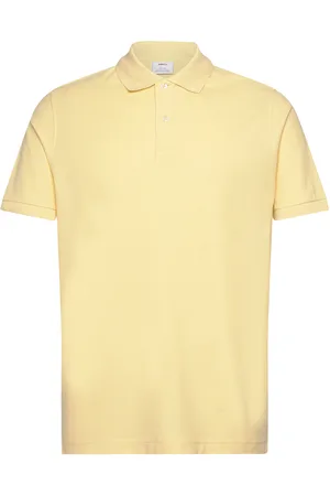 MANGO 100% Cotton Pique Polo Shirt Yellow