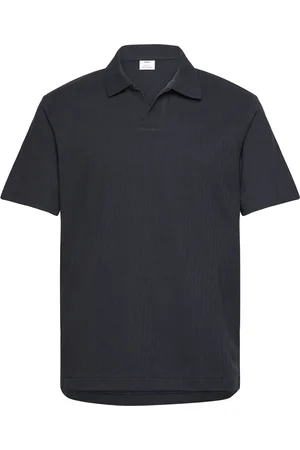 MANGO Regular-Fit Ribbed Cotton Polo Shirt Navy