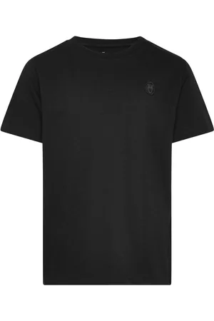 Knowledge Cotton Apparal Regular Fit Badge T-Shirt - Gots/Ve Black