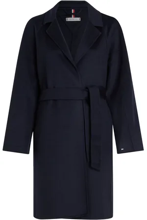 Tommy Hilfiger Reg Df Wool Belted Coat Navy