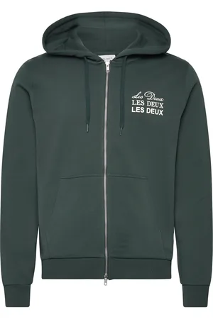 Les Deux Triple Zipper Hoodie Green