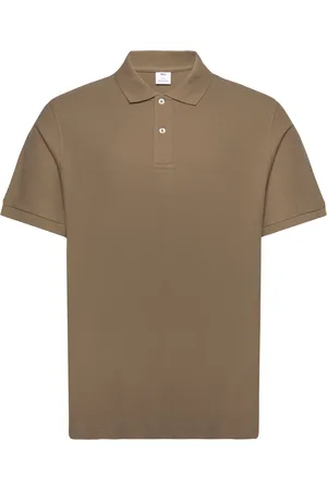 MANGO 100% Cotton Pique Polo Shirt Khaki