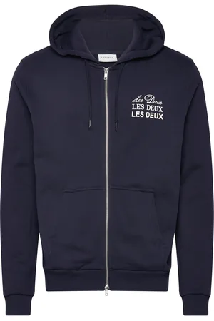 Les Deux Triple Zipper Hoodie Navy