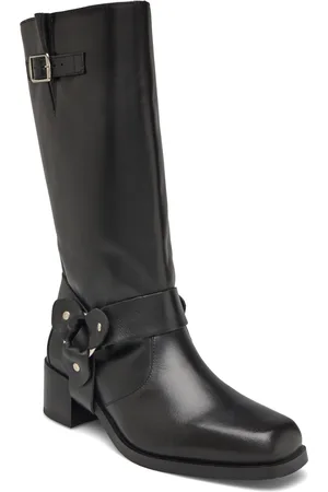 ALOHAS Rocky Black Leather Boots Black