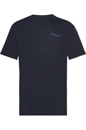 Knowledge Cotton Apparal Regular Fit Owl Trip Print T-Shirt Navy