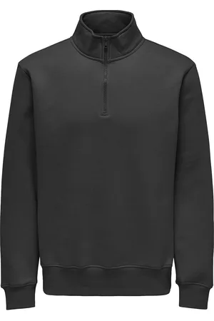 Only & Sons Onsconnor Reg 1/4 Zip Sweat Black