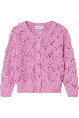 NAME IT Nmflasille Ls Knit Card Pink