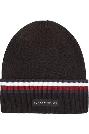 Tommy Hilfiger Th Corp Love Solid Stripe Beanie Black