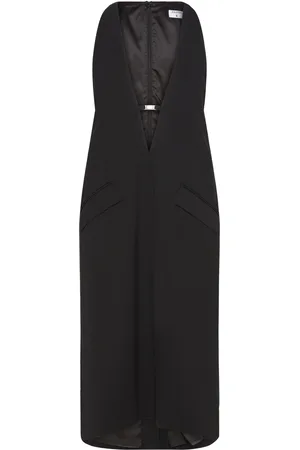 Filippa K Tailored Wool V-Neck Dress Black