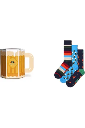 Happy Socks 3-Pack Wurst And Beer Socks Gift Set Navy