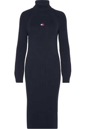 Tommy Hilfiger Tjw Mockneck Badge Sweater Dress Navy