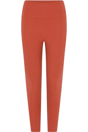 GIRLFRIEND COLLECTIVE Rib High-Rise Legging, 7/8 Orange