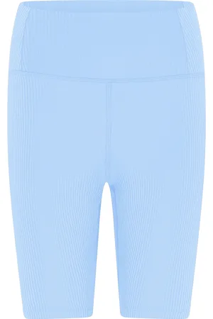 GIRLFRIEND COLLECTIVE Rib Bike Shorts Blue