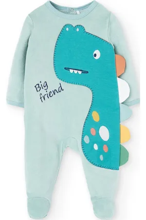 Boboli Velour Play Suit For Baby Boy -Bci Blue