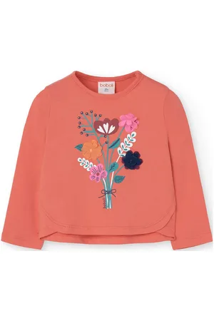 Boboli Knit T-Shirt For Baby Girl -Bci Coral