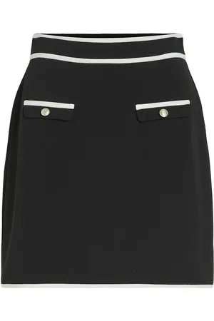 VILA Visola Hw Short Contrast Skirt/Ka Black