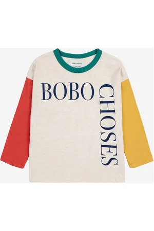 Bobo Choses Square Color Block T-Shirt Cream
