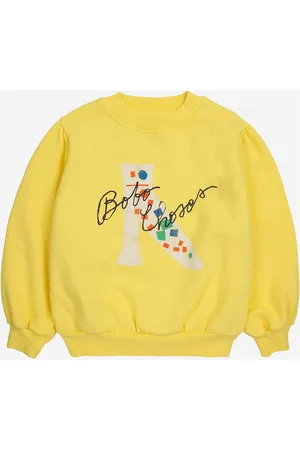 Bobo Choses Magic Shoe Balloon Sleeve Sweatshirt Yellow