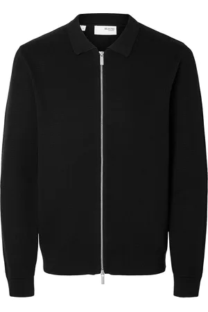 SELECTED Slhdane Ls Knit Structure Cardigan Noos Black