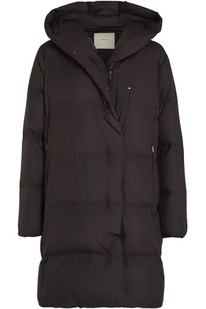Calvin Klein Lw Padded Funnel Neck Wrap Coat Black