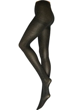 Sneaky Fox Leopard Tights Black