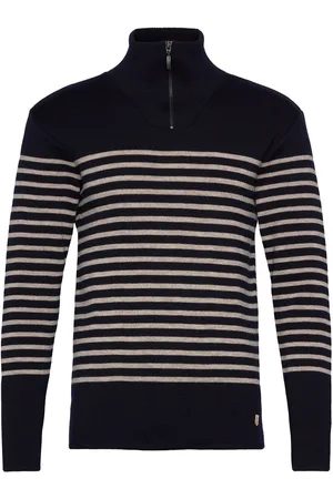 Armor.lux Sweater Zip-Up Collar Héritage Navy