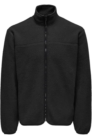 Only & Sons Onsemilio Reg Fullzip Highneck Swt Vd Black