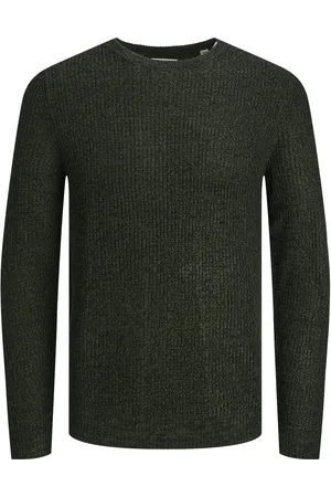 JACK & JONES Jjelewis Knit Crew Neck Sn Jack & J S Khaki