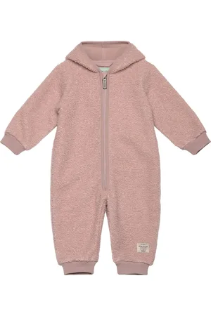 Mini A Ture Matadel Teddyfleece Jumpsuit. Grs Pink