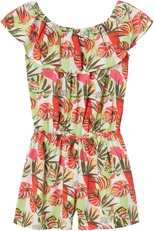 NAME IT Nkfvinaya Ss Playsuit Fffff Noos Patterned