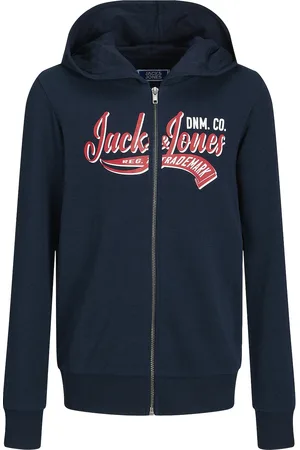 JACK & JONES Jjelogo Sweat Zip 2Col Ss24 Noos Jnr Jack & J S Navy