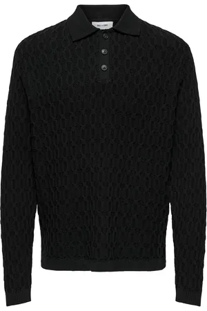 Only & Sons Onsleonard Life Reg 7 Polo Knit Cs Black