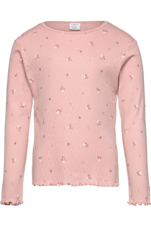 Lindex Top L S Pointelle Aop Pink
