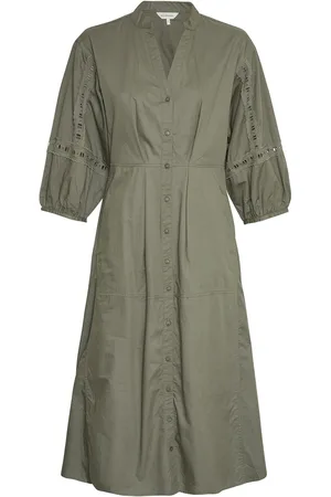 MSCH Mschjeovana Petronia 3/4 Dress Khaki