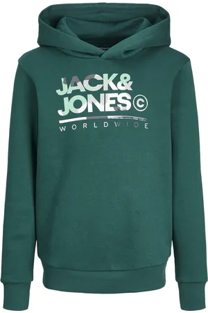 JACK & JONES Jjluke Sweat Hood Mni Jack & J S Green