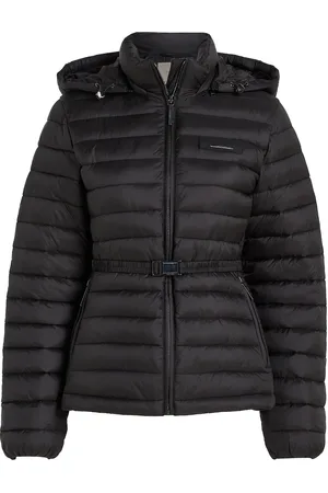 Calvin Klein Lw Padded Smocking Jacket Black