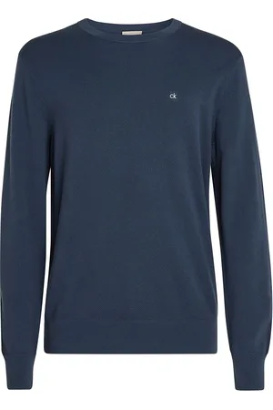 Calvin Klein Micro Pique Structure Sweater Navy