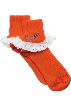 Mini Rodini Dog Lace Socks Red