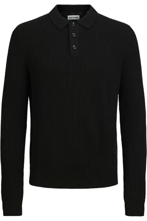 JACK & JONES Jjpannel Knit Polo Aw24 Jack & J S Black