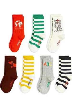Mini Rodini Society 7-Pack Socks Patterned
