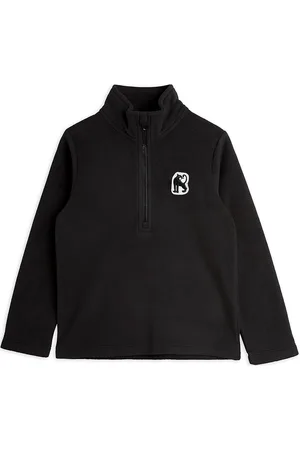 Mini Rodini Microfleece Zip Ls Tee Black
