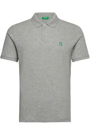 Benetton H/S Polo Shirt Grey