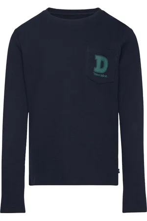 TOM TAILOR Printed Waffle Longsleeve Navy