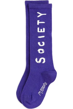 Mini Rodini Society Knee-High Socks Purple