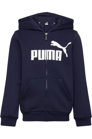 PUMA Ess Big Logo Fz Hoodie Fl B Navy