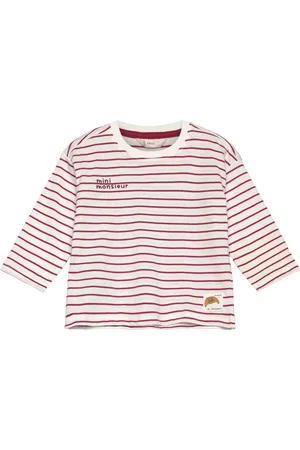 MANGO Printed Long Sleeve T-Shirt Red