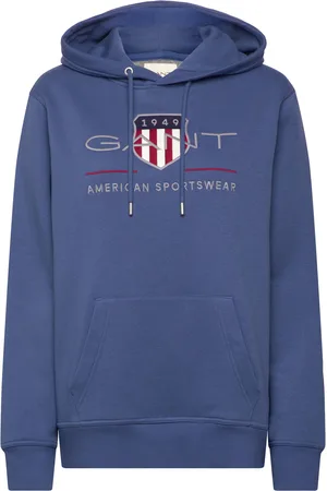 GANT Reg Archive Shield Hoodie Blue