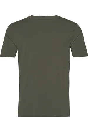 Lindbergh Mens Stretch Crew Neck Tee S/S Green
