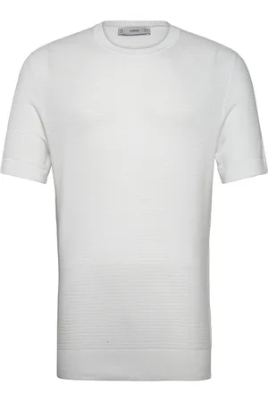 MANGO Tencel™ Braided Knitted T-Shirt White